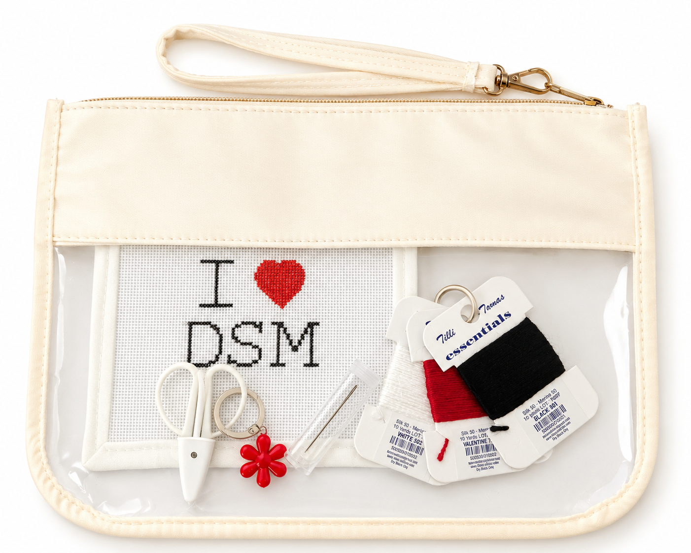 Iowa Icons: Needlepoint Beginner Kit I Heart DSM