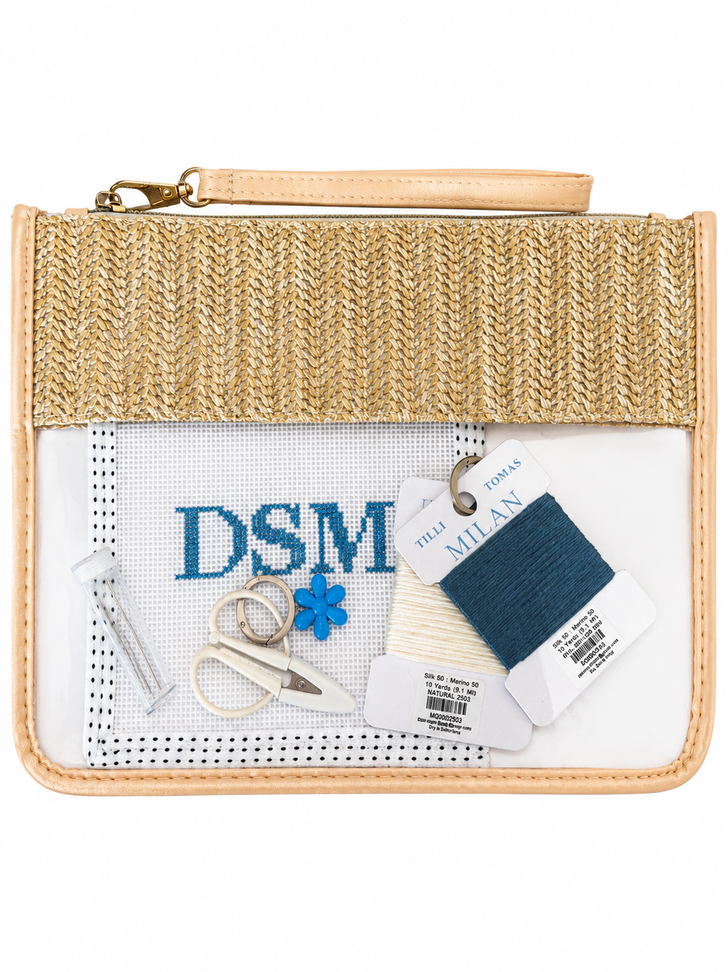 Iowa Icons: Needlepoint Beginner Kit DSM Design - Blue