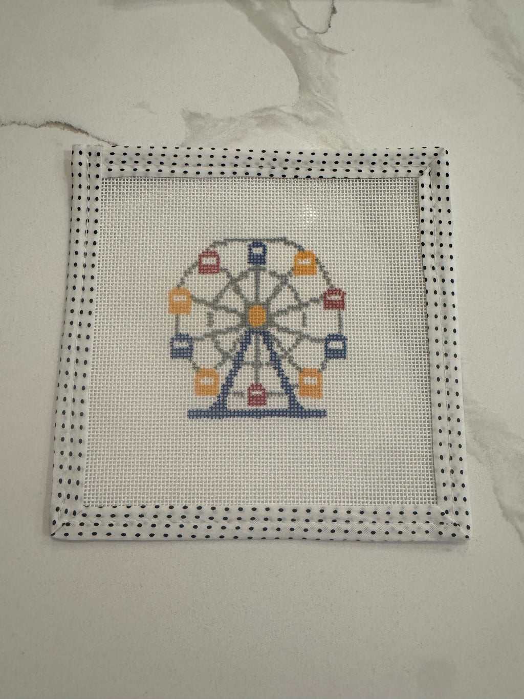 Iowa Icons: Ferris Wheel Mini Needlepoint Canvas
