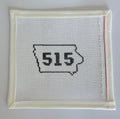 Iowa Icons: 515 Mini Needlepoint Canvas