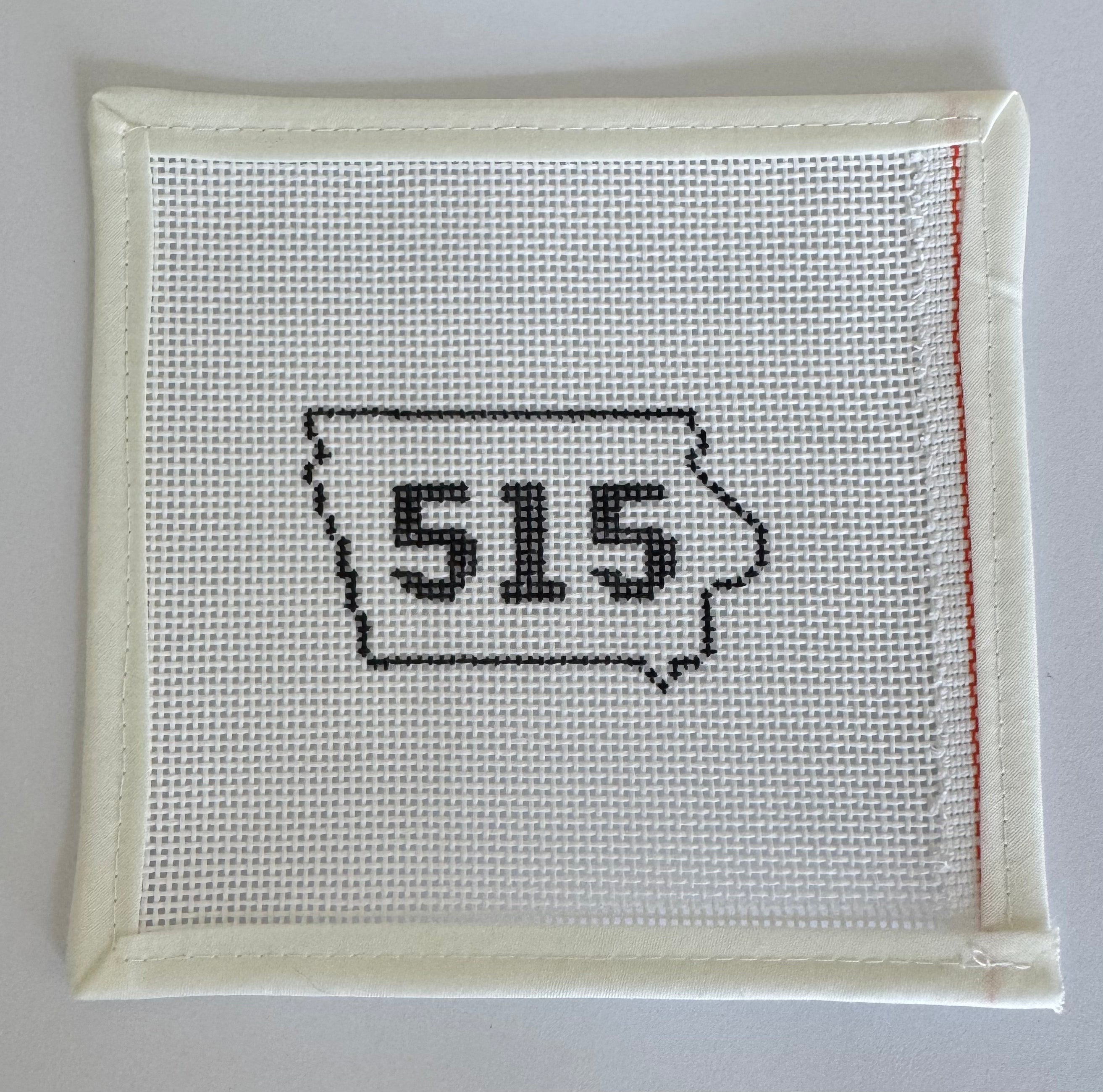 Iowa Icons: Needlepoint Beginner Kit 515 Iowa Outline - Black