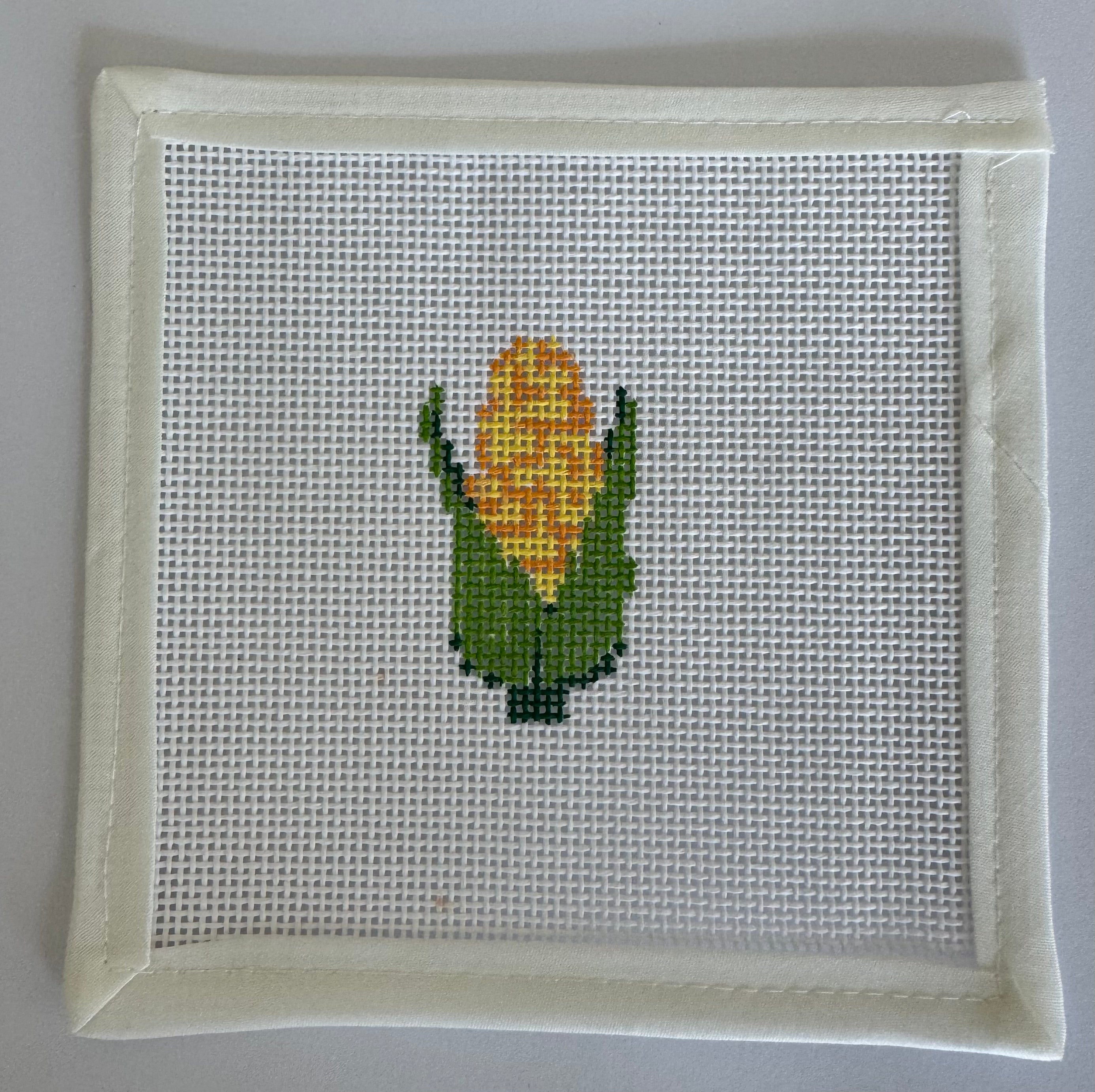 Iowa Icons: Corn Mini Needlepoint Canvas