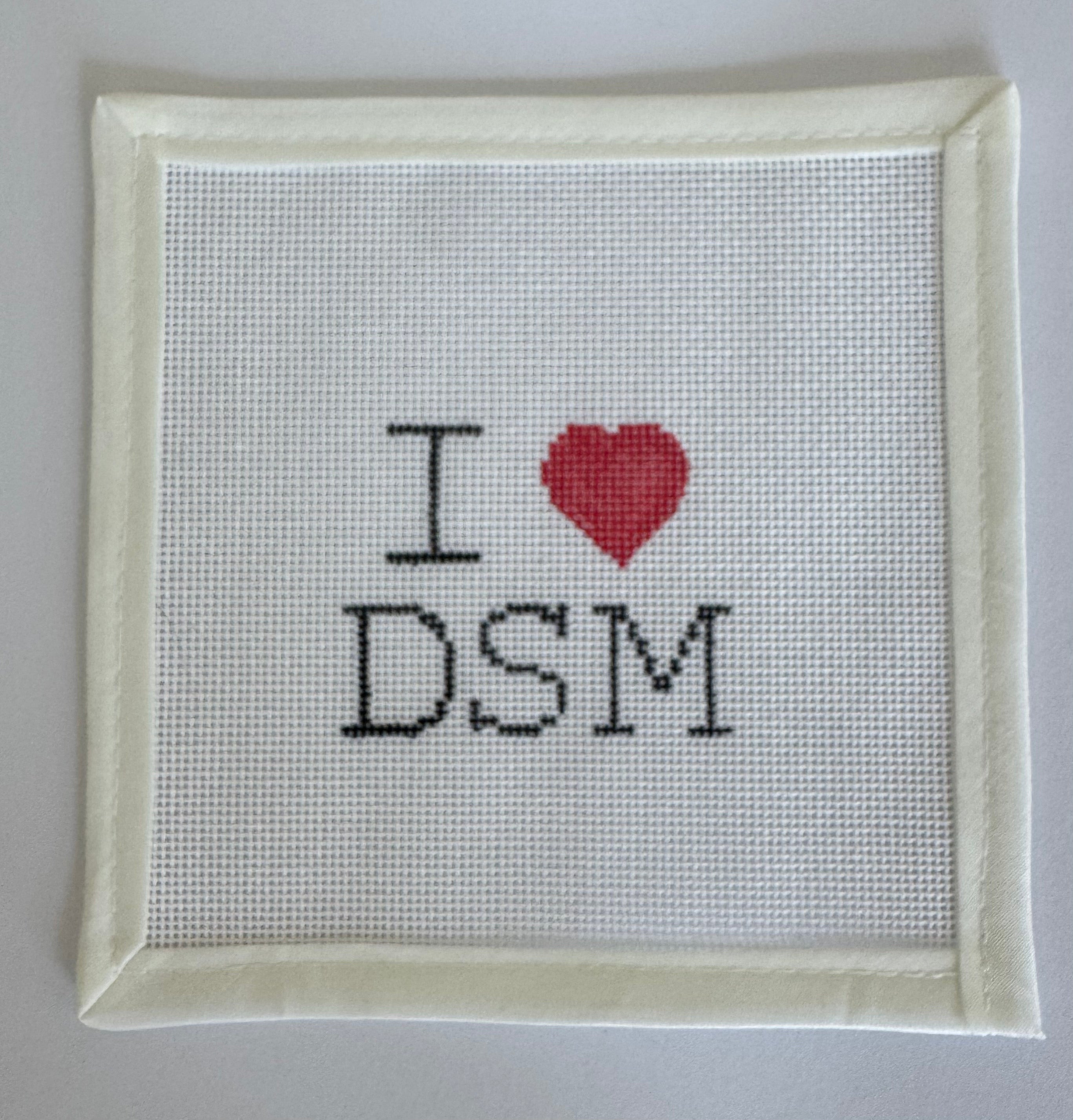 Iowa Icons: Needlepoint Beginner Kit I Heart DSM