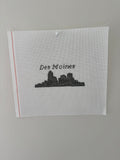 Iowa Icons: Des Moines Skyline Needlepoint Canvas