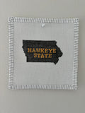 Iowa Gameday: Hawkeye State Black and Gold Needlepoint Canvas