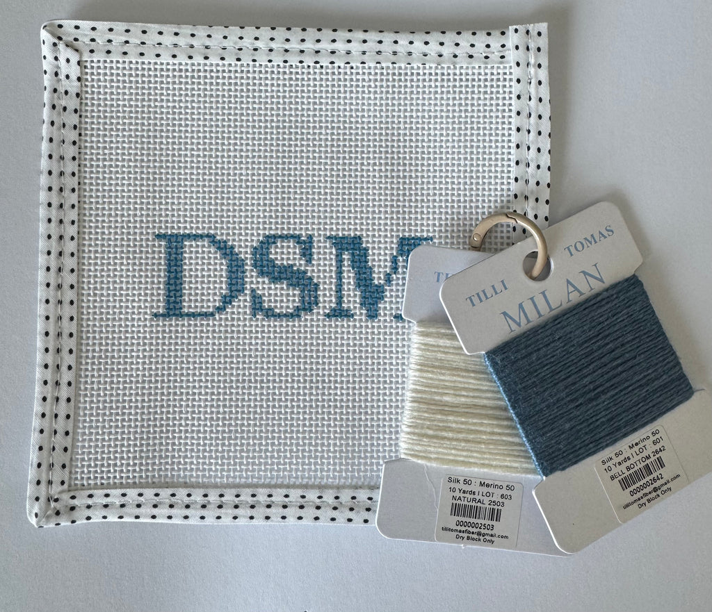 Iowa Icons: Needlepoint Beginner Kit DSM Design - Blue
