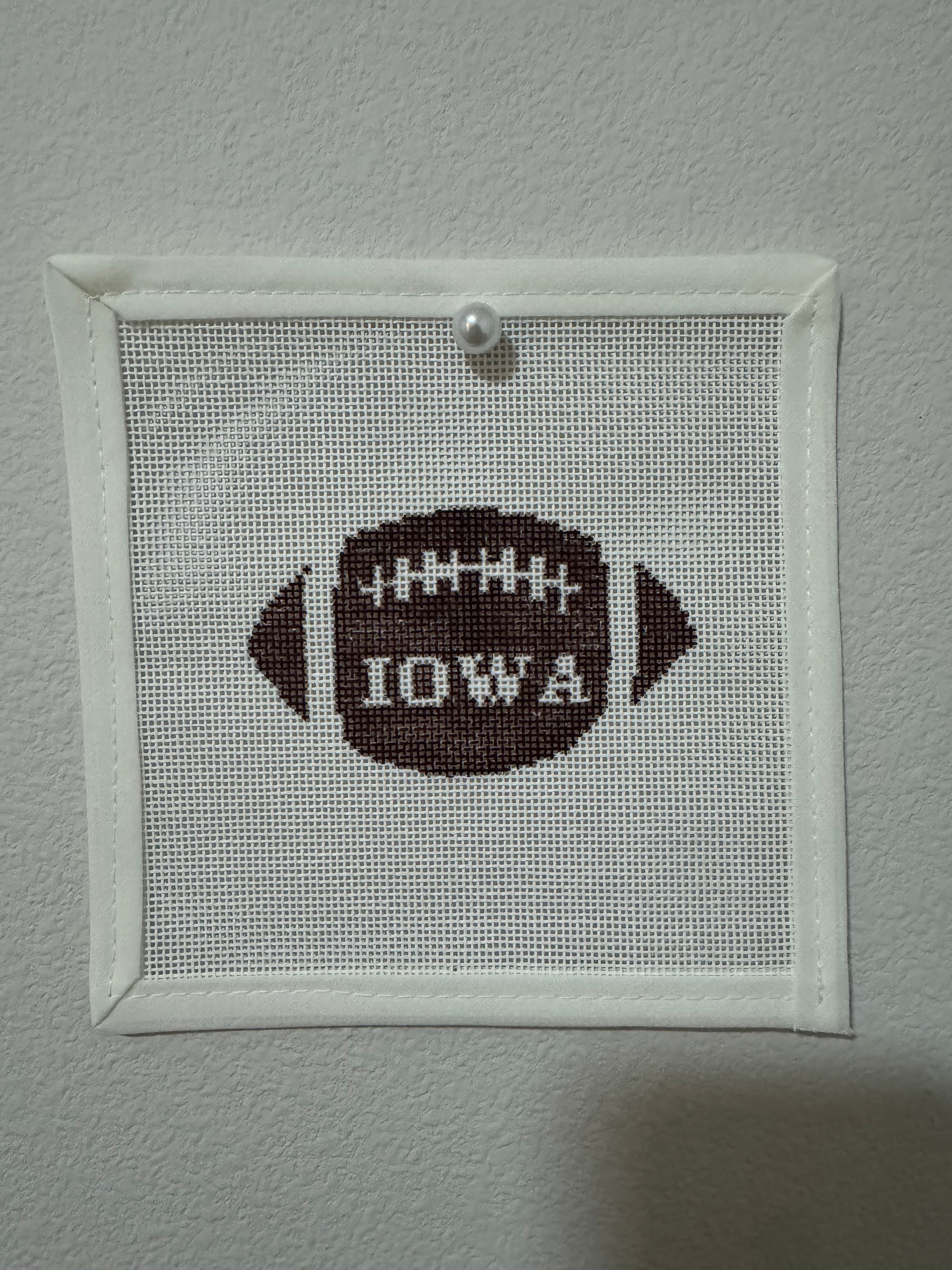 Iowa Gameday: Iowa Football Mini Needlepoint Canvas