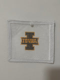 Iowa Gameday: 'I' Iowa Black and Gold Mini Needlepoint Canvas