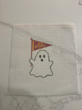 Fall in Iowa: Ghost with Iowa State Flag Needlepoint Canvas